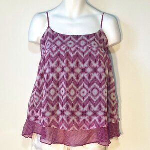 Faded Glory SZ XXL 20 Vintage 80's Purple & white camisole top Boho Y2K Fairy